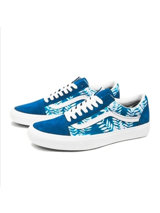 Vans Shoes - Vans Old Skool Women Tropical Blue White Suede Canvas Solar Floral 062026